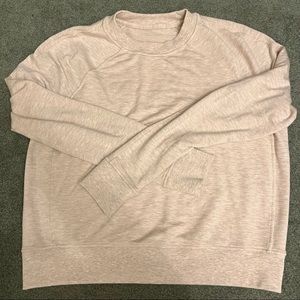 Lululemon Women's Size 8 Warm Down Crew *Online Only Heathered Cashew